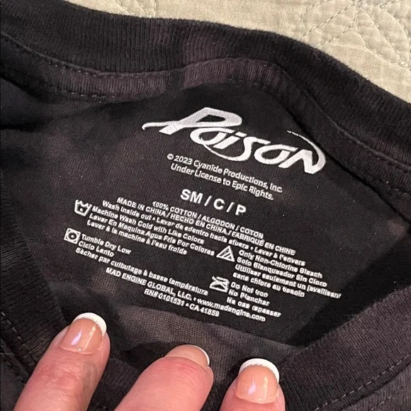 💙TRADED💙Vintage POISON fringe band shirt - Picture 6 of 12